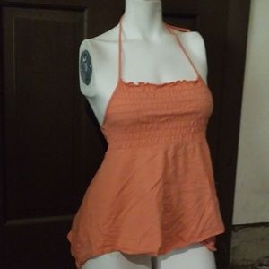 Samon colored halter top
